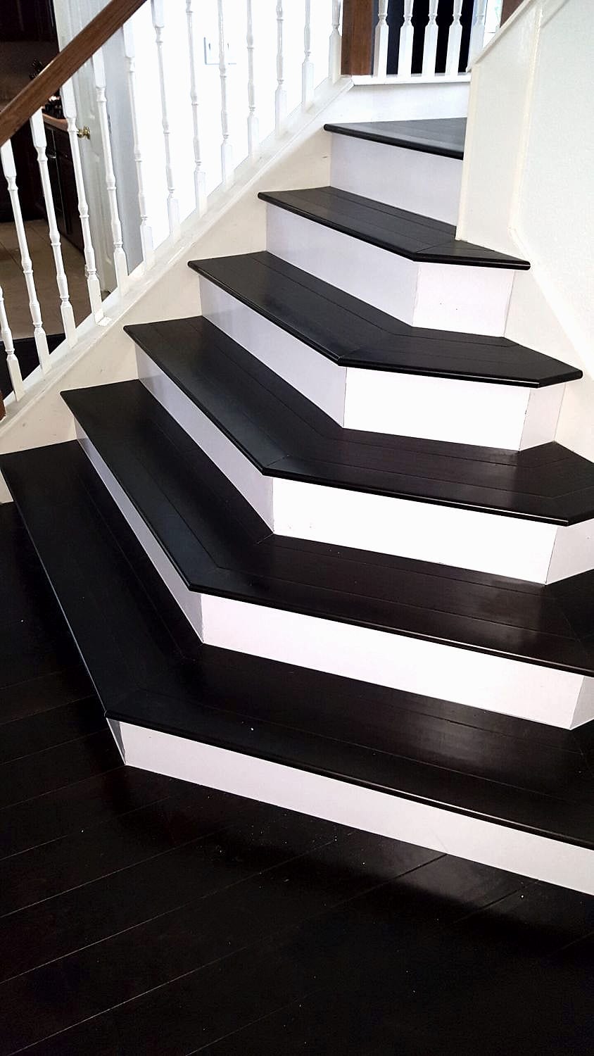 Hardwood stairs installed by Floor Gallery
